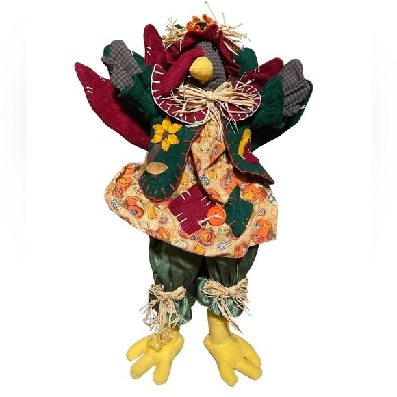 Decorative Turkey Shelf Sitter Fall Thanksgiving Contemporary Folk Art - Picture 2 of 9
